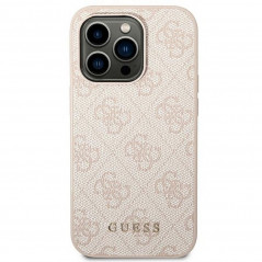 Apple iPhone 14 Pro Coque Guess 4G Gold Logo Élégant  Rose