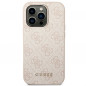 Apple iPhone 14 Pro Coque Guess 4G Gold Logo Élégant  Rose