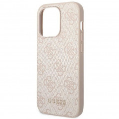 Apple iPhone 14 Pro Coque Guess 4G Gold Logo Élégant  Rose