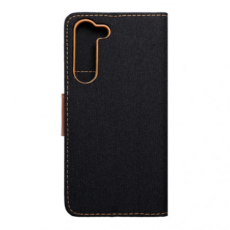 Samsung Galaxy S23 Plus 5G Portefeuilles Canvas Book Noir