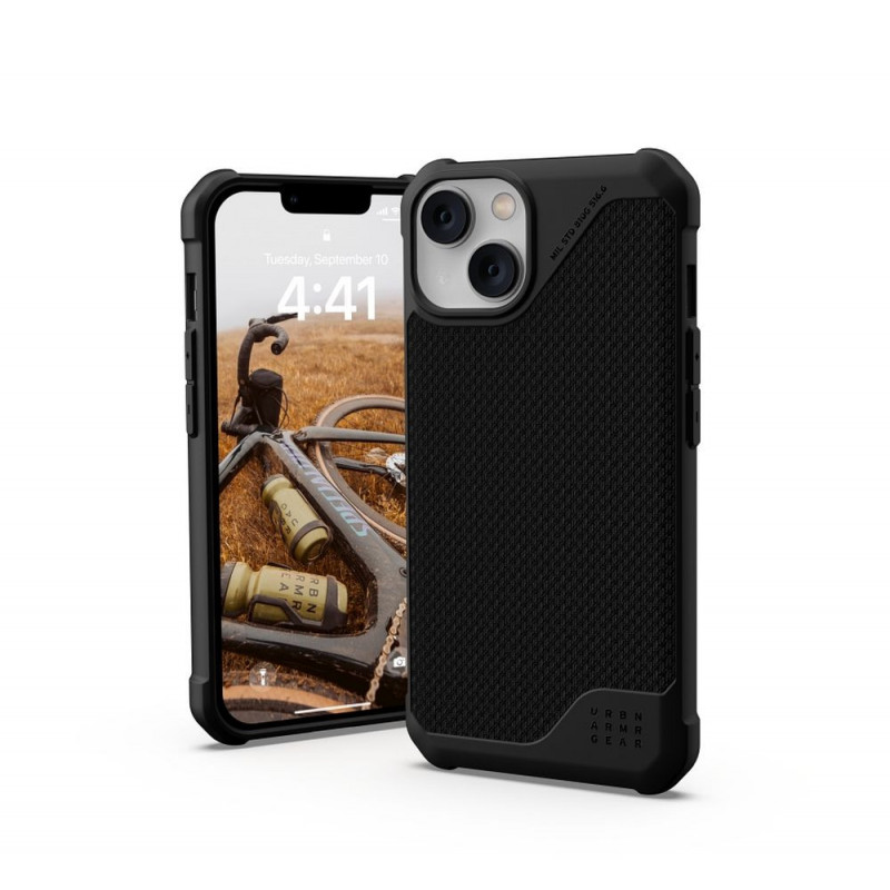 Apple iPhone 14 Plus Coque Urban Armor Gear Metropolis LT Étui haut de gamme  Noir kevlar