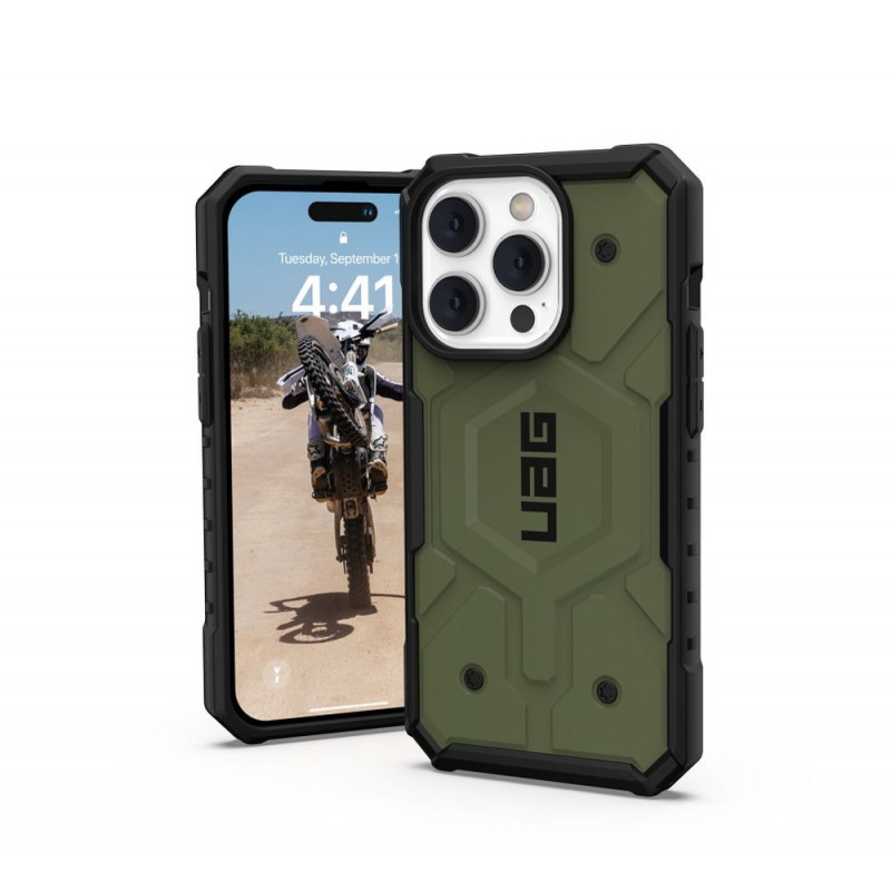 Apple iPhone 14 Pro Max Coque Urban Armor Gear Pathfinder Étui haut de gamme MagSAFE Olive Apple iPhone 14 Pro Max Coque Urban Armor Gear Pathfinder Étui haut de gamme MagSAFE Olive