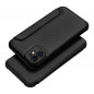 Apple iPhone 11 Portefeuilles Razor Book Fibre de carbone, Modèle de carbone  Noir