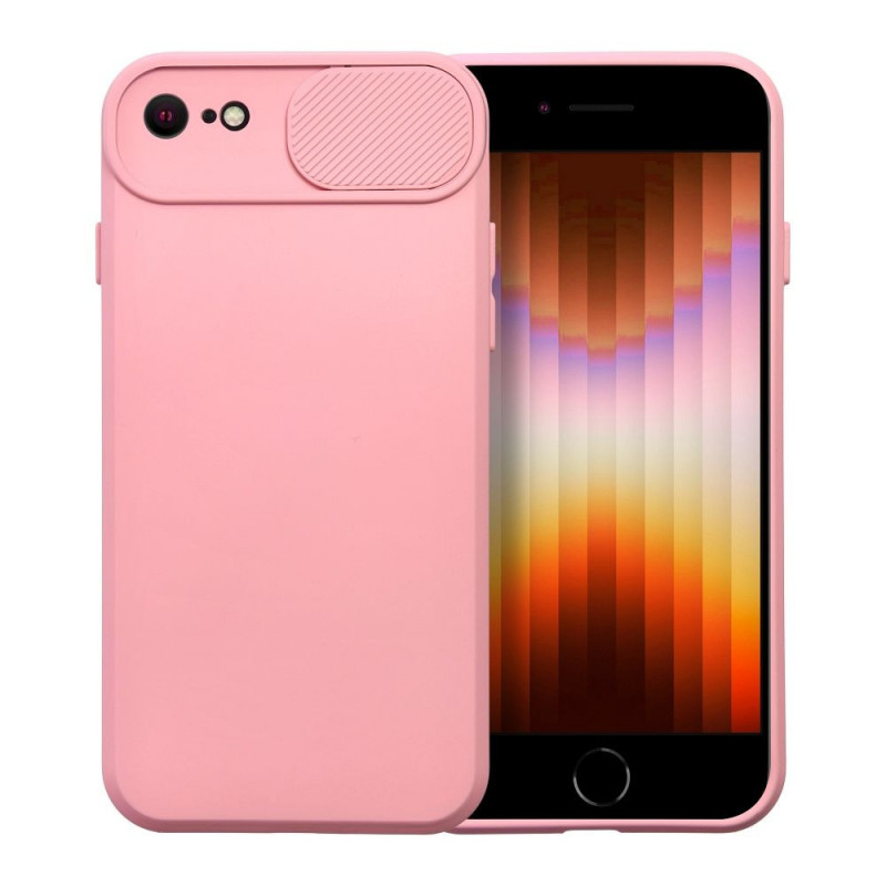 Apple iPhone SE 2020 Coque Slide Rose clair