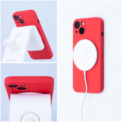 Apple iPhone 12 mini Coque Silicone Mag Cover MagSAFE  Rouge