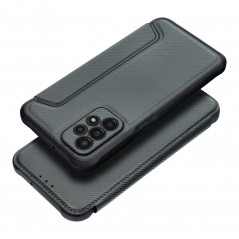 Samsung Galaxy A23 5G Portefeuilles Razor Book Fibre de carbone, Modèle de carbone  Vert foncé