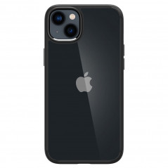 Apple iPhone 14 Coque Spigen Ultra Hybrid Clair comme du cristal  Noir mat