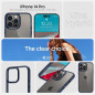 Apple iPhone 14 Pro Coque Spigen Ultra Hybrid Clair comme du cristal  Bleu marine