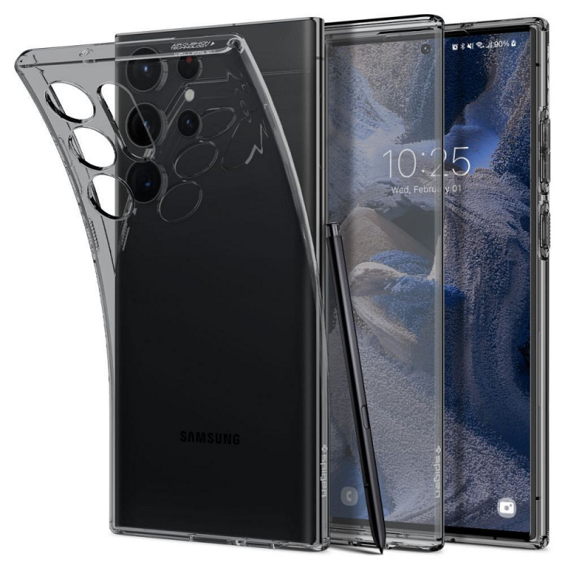 Samsung Galaxy S23 Ultra 5G Coque Spigen Liquid Crystal Clair comme du cristal  Cristal spatial