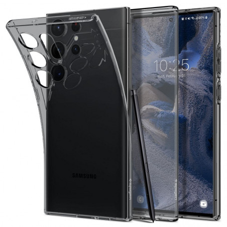 Samsung Galaxy S23 Ultra 5G Coque Spigen Liquid Crystal Clair comme du cristal  Cristal spatial
