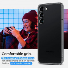 Samsung Galaxy S23 Plus 5G Coque Spigen Liquid Crystal Clair comme du cristal  Cristal spatial