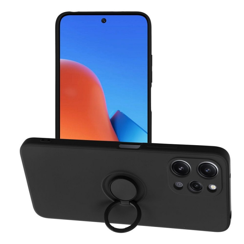 XIAOMI Redmi 12 Coque Silicone ring Noir
