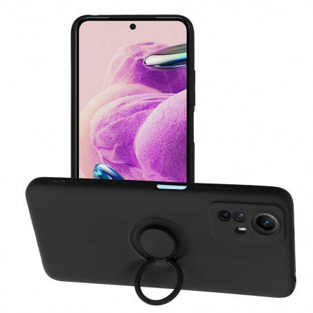 XIAOMI Redmi Note 12s Coque Silicone ring Noir
