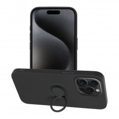 Apple iPhone 15 Pro Max Coque Silicone ring Noir