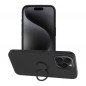 Apple iPhone 15 Pro Max Coque Silicone ring Noir