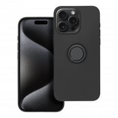 Apple iPhone 15 Pro Max Coque Silicone ring Noir