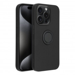 Apple iPhone 15 Pro Coque Silicone ring Noir