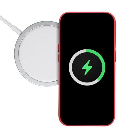 Apple iPhone 14 Pro Coque Leather Mag Cover Élégant  MagSAFE  Rouge