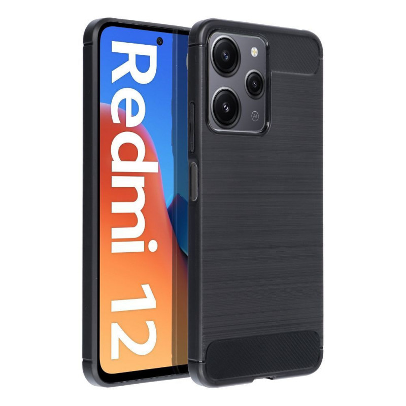 XIAOMI Redmi 12 Coque Carbon Élégant  Noir