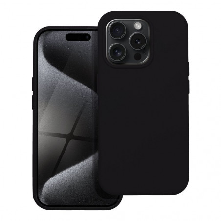 Apple iPhone 15 Pro Coque Silicone Élégant  Noir
