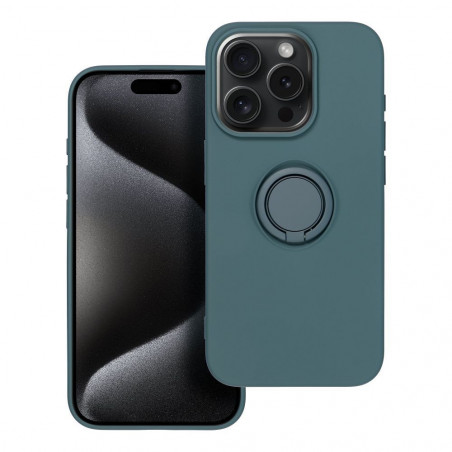 Apple iPhone 15 Pro Coque Silicone ring Vert