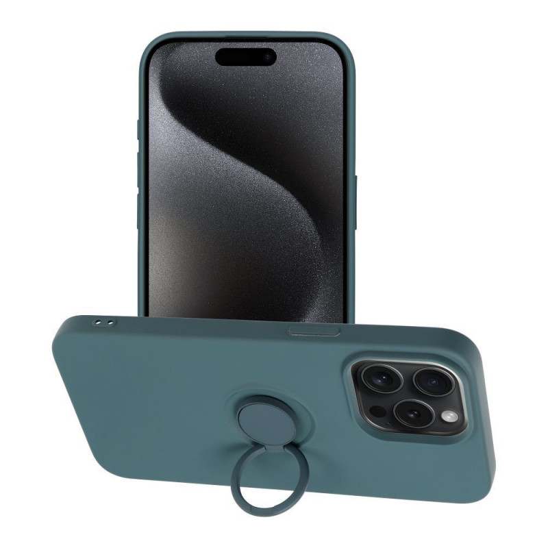 Apple iPhone 15 Pro Max Coque Silicone ring Vert