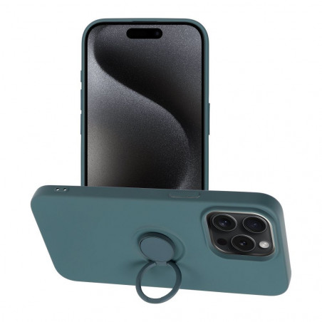 Apple iPhone 15 Pro Max Coque Silicone ring Vert