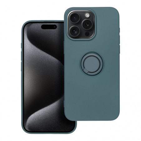 Apple iPhone 15 Pro Max Coque Silicone ring Vert