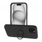 Apple iPhone 15 Plus Coque Silicone ring Noir