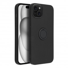 Apple iPhone 15 Plus Coque Silicone ring Noir