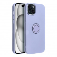 Apple iPhone 15 Plus Coque Silicone ring Violet (Violet)