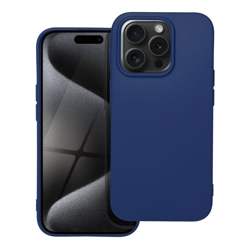 Apple iPhone 15 Pro Coque Soft Bleu foncé
