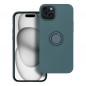 Apple iPhone 15 Plus Coque Silicone ring Vert