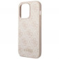 Apple iPhone 14 Pro Max Coque Guess 4G Gold Logo Élégant  Rose