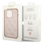 Apple iPhone 14 Pro Max Coque Guess 4G Gold Logo Élégant  Rose