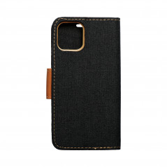 Samsung Galaxy S23 5G Portefeuilles Canvas Book Noir