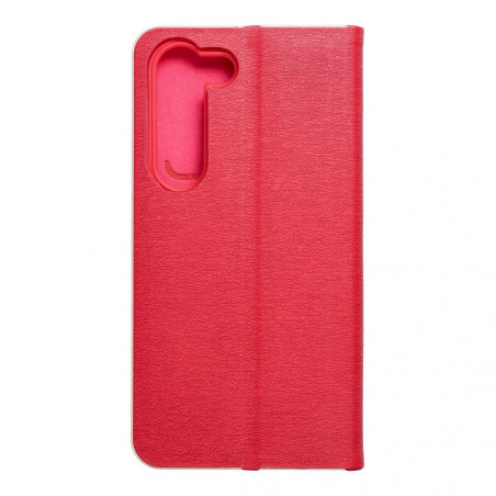 Samsung Galaxy S23 5G Portefeuilles LUNA Book Gold Élégant  Rouge