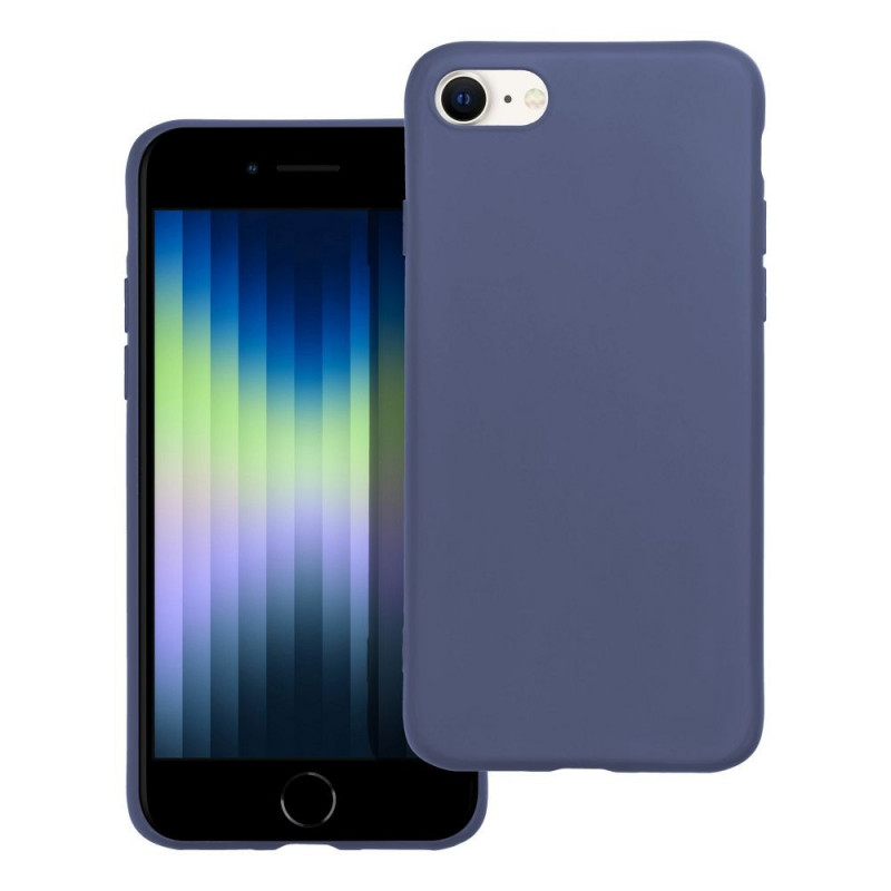 Apple iPhone SE 2020 Coque MATT Bleu