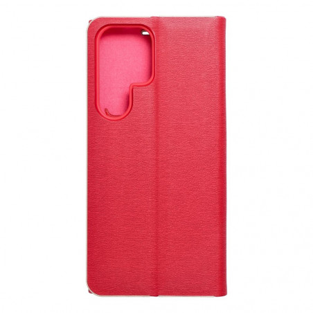 Samsung Galaxy S23 Ultra 5G Portefeuilles LUNA Book Gold Élégant  Rouge
