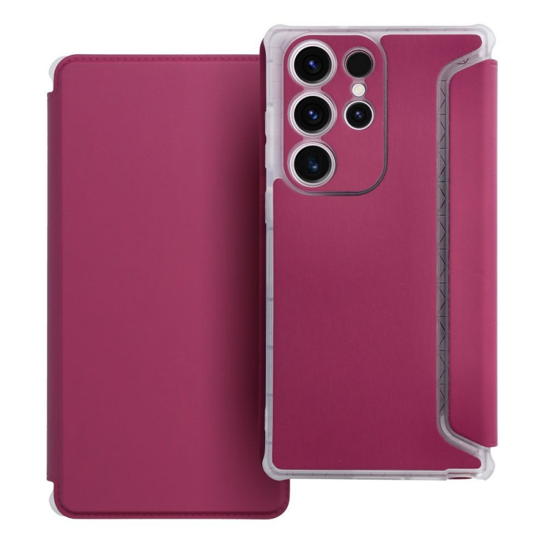 Samsung Galaxy S23 Ultra 5G Portefeuilles Piano Book Magenta