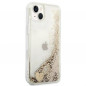 Apple iPhone 14 Plus Coque Guess Liquide Glitter Charms Élégant  Or