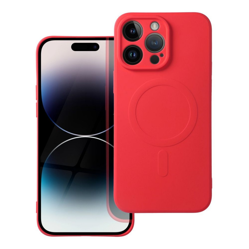 Apple iPhone 14 Pro Max Coque Silicone Mag Cover MagSAFE  Rouge