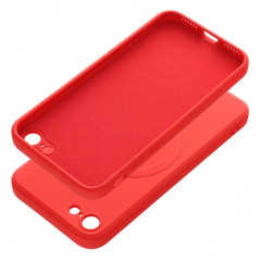 Apple iPhone SE 2022 5G Coque Silicone Mag Cover MagSAFE  Rouge