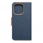 Apple iPhone 14 Pro Portefeuilles Canvas Book Bleu marine