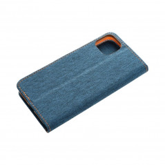Apple iPhone 14 Pro Portefeuilles Canvas Book Bleu marine