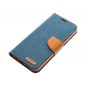 Apple iPhone 14 Pro Portefeuilles Canvas Book Bleu marine