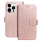 Apple iPhone 14 Pro Portefeuilles MEZZO Book Mandala  Or rose