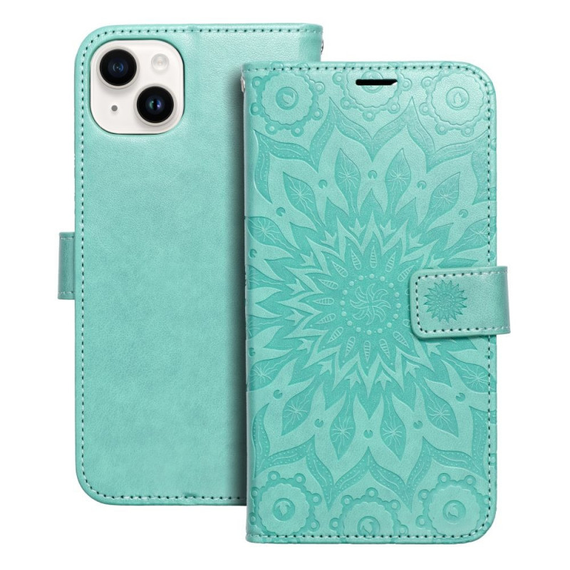 Apple iPhone 14 Plus Portefeuilles MEZZO Book Mandala  Vert
