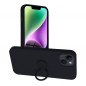 Apple iPhone 14 Coque Silicone ring Noir