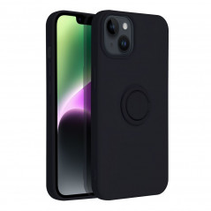 Apple iPhone 14 Coque Silicone ring Noir